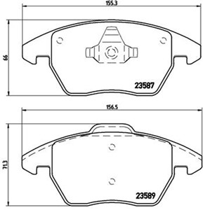 Bremseklosser sett, Framaksel, AUDI A1, A1 Sportback, VW BEETLE, BEETLE Cabriolet, GOLF PLUS V, JETTA IV, LOAD UP, POLO V, UP!, 5C069815