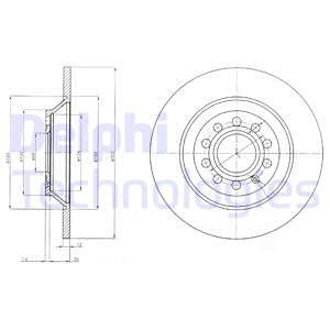 Bremseskive, Bakaksel, AUDI A6 Allroad C6, 4F0 615 601G