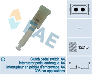 Bremselysbryter, AUDI, 443 945 515, 667 326 10 81, 8D0 911 807 A, A667 326 10 81, SLS-192