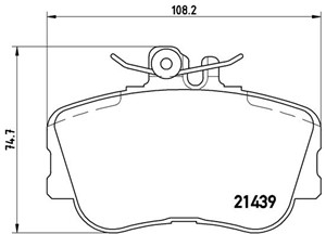 Bremseklosser sett, MERCEDES-BENZ C-KLASS [W202], C-KLASS T-Model [S202], 0024202120, 002420212005, 0024202220, 002420222005, 0054200320