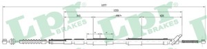 Kabel, parkeringsbremse, Høyre, TOYOTA COROLLA, COROLLA Compact, COROLLA Liftback, COROLLA Station Wagon, 4642012340