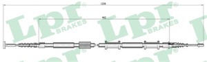 Kabel, parkeringsbremse, Bak, Høyre, LANCIA LYBRA, LYBRA SW, 46546713