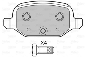 Bremseklosser sett, Bakaksel, ABARTH,FIAT,LANCIA, 71770110, 77365754, 77367241