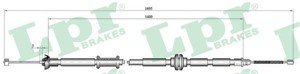 Kabel, parkeringsbremse, Bak, Venstre, CITROËN,FIAT,PEUGEOT