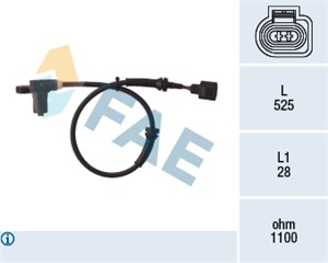 Sensor, hjulturtall, Framaksel, FORD GALAXY I, SEAT ALHAMBRA, VW SHARAN, 1048603, 7384950, 7M0 927 807 B, 7M0 927 807 C, 95VW-2B372-AB,