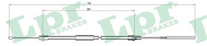Kabel, parkeringsbremse, Bak, Høyre, PEUGEOT 607, 4745P9
