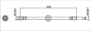 Bremseslange, Høyre bakaksel, Venstre bakaksel, BMW,ROLLS-ROYCE, 34 20 6 861 806, 34206861806