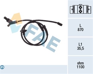 Sensor, hjulturtall, Bakaksel, SEAT,VW, 6K0 927 807 D, 6N0 927 807 A, 6N0 927 807