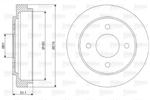 Bremsetrommel, Bakaksel, NISSAN MICRA II, 432065F012, 43206-5F012, 432065F014, 43206-5F014