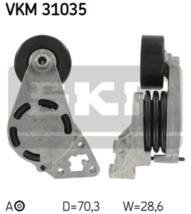 Strammerull, kilerem med ribber, Øvre, AUDI,SEAT,SKODA,VW, 045 903 315 A