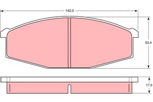 Bremseklosser sett, Framaksel, NISSAN, 41060-C7126, 41060-C7128, 41060-C7190, 41060-C7191, 41060-C7192, 41060-C7193, 41060-C8186, 41060-