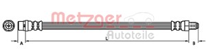 Bremseslange, Foran, Høyre, Venstre, VOLVO C70 Cabriolet II, S40 II, V50, 30681724, 30683556, 30714412
