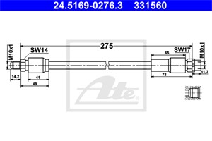 Bremseslange, Bakaksel, BMW X3 [F25], X4 [F26], 34 30 6 797 527