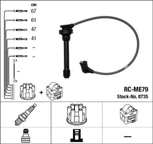 Tennledningssett, MITSUBISHI, MD 334 027, MD 334 028, MD 334 029, MD193015, MD334017, MD334021