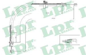 Kabel, parkeringsbremse, Foran, FORD TRANSIT Buss, TRANSIT Flak/chassi, TRANSIT Skåp, 4041448