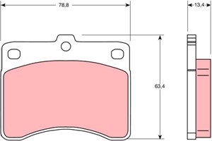Bremseklosser sett, Framaksel, DAIHATSU,PIAGGIO, 0449187, 04491-87501, 04491-87501-000, 0449187503, 04491-87503, 04491-87503-000, 04491-