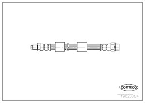 Bremseslange, Framaksel, Hjulside, BMW 5 [E39], 5 Touring [E39], 34301165249, 34321164002
