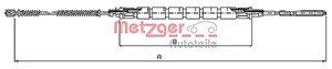 Kabel, parkeringsbremse, Bak, Høyre, Venstre, SKODA,VW, 6U0 609 721