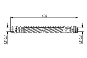 Bremseslange, Bakaksel, AUDI Q7, Q7 Van, PORSCHE CAYENNE, VW TOUAREG, TOUAREG VAN, 7L0 611 776 A, 7L0 611 776, 7P0 611 776, 955 355 060