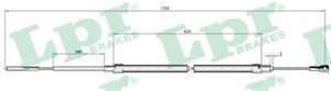 Kabel, parkeringsbremse, Høyre, Venstre, BMW 5 [E34], 5 Touring [E34], 34411156436, 34411162005
