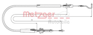Gasskabel, VW TRANSPORTER Buss IV, TRANSPORTER Flak/chassi IV, TRANSPORTER Skåp IV, 701 721 555J