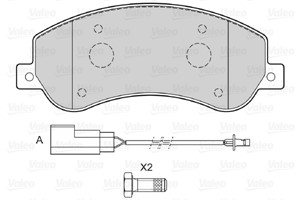 Bremseklosser sett, Framaksel, FORD, 1371402, 1433952, 1488962, 1553797, 1560014, 1721087, 1824346, 6C112K021AB, 6C11-2K021-AB, 6C112K02