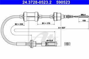 Kabel, clutchbetjening, FIAT BRAVA, BRAVO I, MAREA, MAREA Weekend, 46453539, 7770205