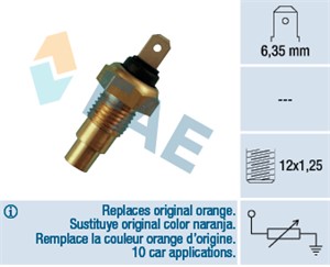 Kjølevæsketemperatursensor, FORD MAVERICK, NISSAN TERRANO II, 1953639, 25080-9F900, 25080-G9800, 4422A056, 55135621AB, 55135621AC, 68268