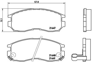 Bremseklosser sett, Framaksel, CHRYSLER,HONDA,HYUNDAI,MITSUBISHI,PROTON, 58101M2A01, AY040MT004, MB699174, MB699266, MB699702, MB699703,