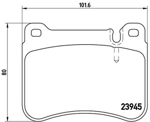 Bremseklosser sett, Framaksel, MERCEDES-BENZ, 0044205120, A0044205120
