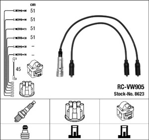 Tennledningssett, VW CADDY Minibus, minivan II, CADDY Skåp/stor limousine II, CORRADO, PASSAT B3/B4, PASSAT B3/B4 Variant