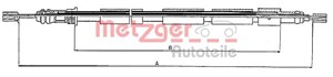 Kabel, parkeringsbremse, Bak, Høyre bak, Høyre, PEUGEOT 205 I, 205 II, 205 Cabriolet I, 4745.68