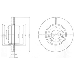 Bremseskive, Framaksel, KIA CARNIVAL II, 0K58B-33-251