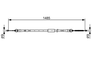 Kabel, parkeringsbremse, Venstre, RENAULT CLIO IV, CLIO Grandtour IV, CLIO Skåp/halvkombi IV, 36 53 112 82R