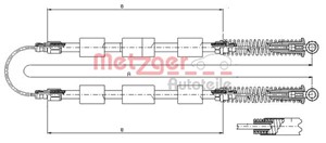 Kabel, parkeringsbremse, Bak, FIAT CINQUECENTO, SEICENTO / 600, 46517955