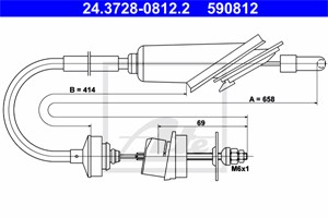 Kabel, clutchbetjening, PEUGEOT 106 I, 106 Van Skåp/halvkombi I, 2150 E0