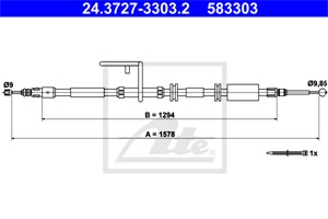 Kabel, parkeringsbremse, Bakre venstre, LAND ROVER FREELANDER 2, LR001032, LR014431