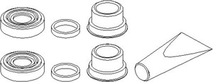 Reparasjonssett, bremseklave, Framaksel, OPEL,VAUXHALL, 03487848, 16 05 777