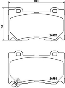 Bremseklosser sett, Framaksel, INFINITI,NISSAN, D10601TG1C, D1060JL00A, D1060JL00B, D1060JL00J, D1060JL00K