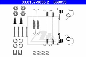 Tilbehørsett, bremsesko, Bakaksel, CITROËN,PEUGEOT,RENAULT, 4308 34, 4315 14, 77 01 201 687, 94 04 308 348