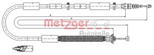 Kabel, parkeringsbremse, Bak, Høyre bak, Høyre, FIAT STILO, STILO Multi Wagon, 46819336