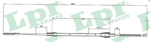Kabel, parkeringsbremse, Bak, Høyre, Venstre, SEAT AROSA, VW LUPO I, 6X0609721C, 6X0609721F