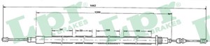 Kabel, parkeringsbremse, Venstre, PEUGEOT 205 I, 205 II, 205 Cabriolet I, 474567