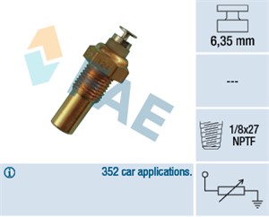 Kjølevæsketemperatursensor, DAEWOO,OPEL,SAAB, 03439088, 13106850, 13197538, 1338448, 1342561, 1342568, 1342569, 34 39 088, 34390883, 470