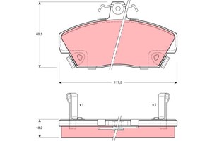 Bremseklosser sett, Framaksel, ROVER 200 Cabriolet II, 200 Halvkombi II, 400 II, 400 Halvkombi II, GBP90314, GBP90326AF, GBP90328, GBP90