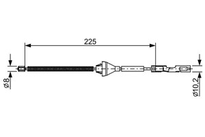 Kabel, parkeringsbremse, Bak, Høyre, Venstre, FORD FOCUS II, FOCUS Sedan II, FOCUS Skåp / kombi II, FOCUS Turnier II, 1340832, 1525806,