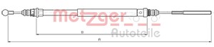 Kabel, parkeringsbremse, Bak, Bakre venstre, Venstre, CITROËN C8, FIAT ULYSSE, LANCIA PHEDRA, PEUGEOT 807, 1487274080, 4745.T6