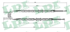 Kabel, parkeringsbremse, Bak, Høyre, Venstre, OPEL ASTRA H, ASTRA H GTC, ASTRA H Sedan, ASTRA H TwinTop, VAUXHALL ASTRA Mk V, 13157062,