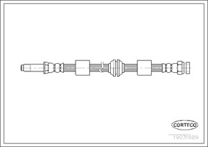 Bremseslange, Framaksel, FORD GALAXY I, 7335771