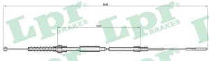 Kabel, parkeringsbremse, Høyre, Venstre, VW GOLF II, 191609721D